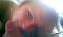 Busty blonde feels amazing sucking big cock