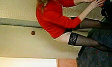 Black stockings blonde milf, are you being naughty?