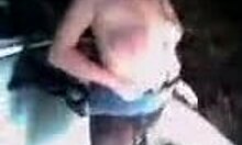 My amateur Russian girlfriend, umm, tries fuckin’ a car... crazy!