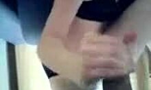 Watch this desirable girlfriend give a handjob and blowjob to her boyfriend's big cock!