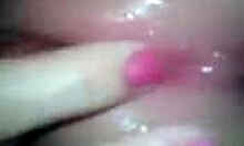 My girl, uh, fingering her wet spot on vid!