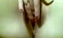 is this ghostly pale amateur masturbating on camera