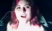 I watch my drunk redheaded girlfriend flash her big tits outdoors in the car