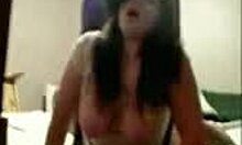 That dark-haired amateur is getting ravaged by her hung boyfriend