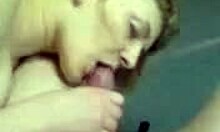 Horny Ex Girlfriend Sucks Cock in Homemade Video