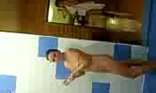 Wow, Dark-Haired GF Shows Her Wet Curves In The Shower!