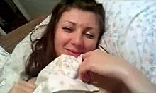 Teen girlfriend in black panties at home lying down