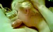 Cockhungry blonde GF sucks cock roughly with hair pulling in POV