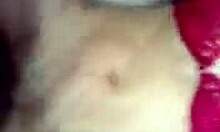 Cute girl in red bra takes thick cock pov. damn, she’s spreading wide!