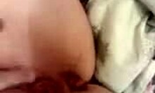 Russian amateur babe feels intense pleasure fingering her shaved cunt solo