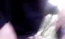 Horny Russian Whore Sucks Dude's Cock Outdoor, Spreading Shaved Pussy For Blowjob