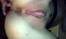 Filming my girlfriend at home, she fingers her wet pussy in stockings