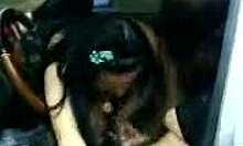 Damn, Russian hookers sucking cock in car threesome!