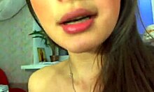 Teasing Brunette Shows Perky Tits