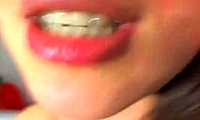 Teasing Brunette Shows Perky Tits