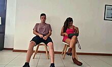 in the lawyer's office waiting room, she sucked off a monster cock while bent over