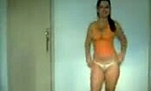 Petite Teen 18+ Slut Teasing Naked with Tan Lines on Webcam