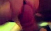 Cute Brunette Girlfriend Eagerly Sucks Boyfriend's Cock with Smile