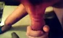 Cute Brunette Girlfriend Eagerly Sucks Boyfriend's Cock with Smile