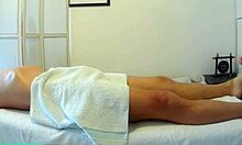 real asian massage in uniform ends with oiled handjob bliss