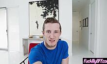 Angry horny teen 18+s punish stepbrother with big cock in garage