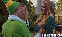 Letting the elf in with lolly dames, juliette mint, and nicky rebel for pov ass hardcore