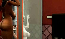 Detailed scene of tammy's new tits in sims 4 part 2