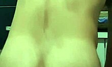 He takes it on all fours in the kitchen.