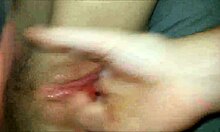 Ginger dude licks her dripping wet pussy up close