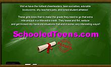 Yo, horny college teen sucks off her tutor!