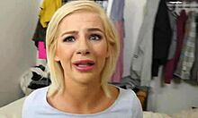 Bella rose pulls up stepbrother big cock for blowjob