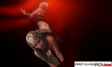 first class pov with big booty raven bay sucking a monster cock and her big boobs bouncing