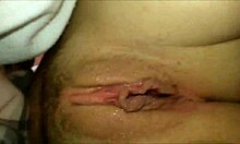 Ginger dude licks her dripping wet pussy up close