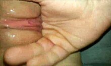 Ginger dude licks her dripping wet pussy up close