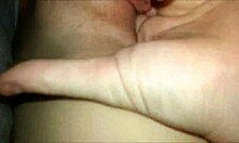 Ginger dude licks her dripping wet pussy up close