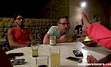 eating delicious pussy for dinner at this group party?