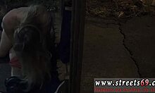 Fast and rough orgasm in sock smelling bondage