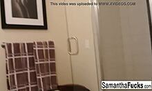 samantha saint's early morning solo fun in home movie