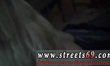 Fast and rough orgasm in sock smelling bondage