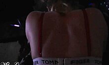 teen slut rides big cock with romantic lights on.