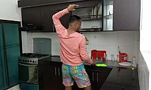 Craving a Delicious Breakfast Fuck! Latina Deepthroats Uncle's Big Cock in Doggystyle Homemade Scene