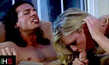 fuck me hard, beautiful model, she says during missionary licking and cum on tits