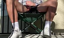 Frat Guy Jerks His Massive Cock as Neighbors Spy on Instagram Joshuaaalewisss