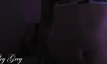 teen slut rides big cock with romantic lights on.