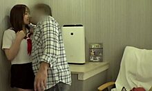 Amateur Asian couple engages in steamy intimate action in a raw homemade clip.