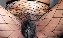 teasing you with my wet pussy in fishnets, want to see?