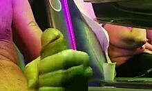 milf slut tans in solarium without bra and gets fucked by hard cock