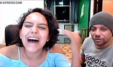 Joy Cardozo convinces Argentine pornstar Ela Baez to strip naked for YouTube.