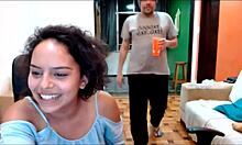 Joy Cardozo convinces Argentine pornstar Ela Baez to strip naked for YouTube.