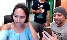 Joy Cardozo convinces Argentine pornstar Ela Baez to strip naked for YouTube.